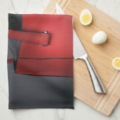 最も可愛い赤ん坊の動物 |ブルフランスのドッグレッドハンドバッグ キッチンタオル (四つ折り)