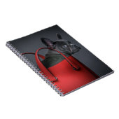 最も可愛い赤ん坊の動物 |ブルフランスのドッグレッドハンドバッグ ノートブック (右側)