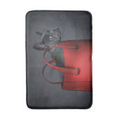 最も可愛い赤ん坊の動物 |ブルフランスのドッグレッドハンドバッグ バスマット (正面縦)