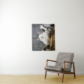 最も可愛い赤ん坊の動物 |ベッドの中の猫 タペストリー (インサイチュ)