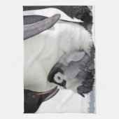 最も可愛い赤ん坊の動物 |ベビーエンペエンペンギン キッチンタオル (縦)