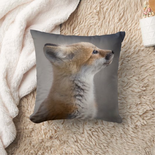 最も可愛い赤ん坊の動物 |ベビーキツネポートレート クッション (ブランケット)