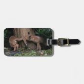 最も可愛い赤ん坊の動物 |ベビーキツネ遊の ラゲッジタグ (正面横)