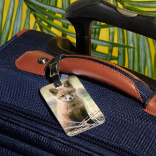 最も可愛い赤ん坊の動物  ベビーキツネ ラゲッジタグ