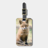 最も可愛い赤ん坊の動物 |ベビーキツネ ラゲッジタグ (正面縦)