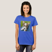 最も可愛い赤ん坊の動物 |ベビーコーギを私の膝に Tシャツ (正面フル)