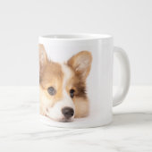 最も可愛い赤ん坊の動物 |ベビーコーギパピーポートレート ジャンボコーヒーマグカップ (正面右)