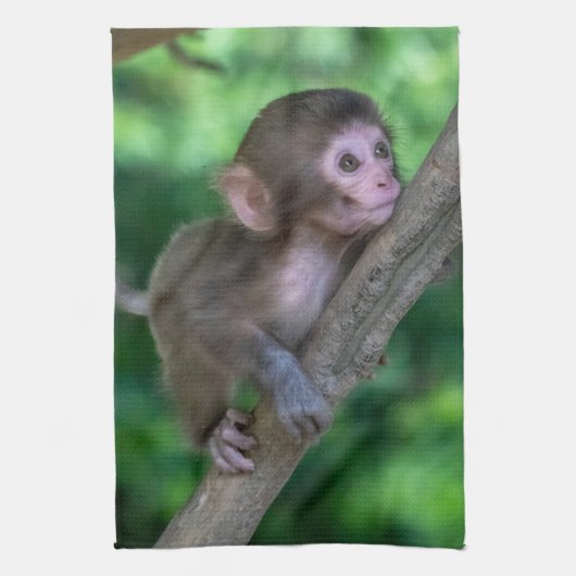 最も可愛い赤ん坊の動物 |ベビーサル キッチンタオル (縦)