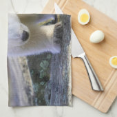 最も可愛い赤ん坊の動物 |ベビーシロクマ キッチンタオル (四つ折り)