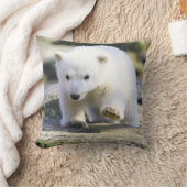 最も可愛い赤ん坊の動物 |ベビーシロクマ クッション (ブランケット)