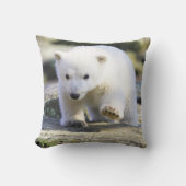 最も可愛い赤ん坊の動物 |ベビーシロクマ クッション (正面)