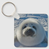 最も可愛い赤ん坊の動物 |ベビーシール キーホルダー (正面)