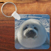 最も可愛い赤ん坊の動物 |ベビーシール キーホルダー (正面)