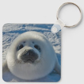 最も可愛い赤ん坊の動物 |ベビーシール キーホルダー (裏面)