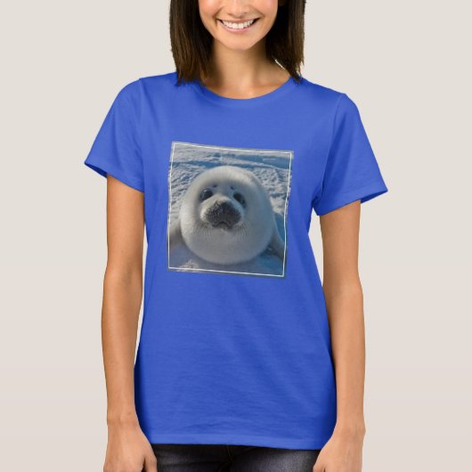 最も可愛い赤ん坊の動物 |ベビーシール Tシャツ (正面)
