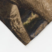 最も可愛い赤ん坊の動物 |ベビーゾウ&ママ フリースブランケット (角)