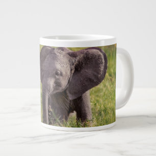 最も可愛い赤ん坊の動物 ベビーゾウKenya Africa ジャンボコーヒーマグカップ