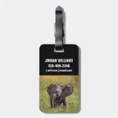 最も可愛い赤ん坊の動物 |ベビーゾウKenya Africa ラゲッジタグ (裏面縦)