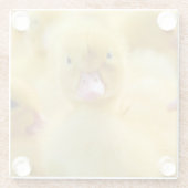 最も可愛い赤ん坊の動物 |ベビーダックグループ ガラスコースター (裏面)