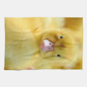 最も可愛い赤ん坊の動物 |ベビーダックグループ キッチンタオル (横)