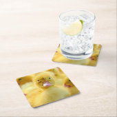 最も可愛い赤ん坊の動物 |ベビーダックグループ スクエアペーパーコースター (インサイチュ)