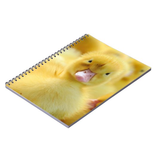 最も可愛い赤ん坊の動物 |ベビーダックグループ ノートブック (左側)