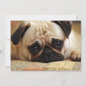 最も可愛い赤ん坊の動物 |ベビーパピー サンキューカード (正面)