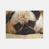 最も可愛い赤ん坊の動物 |ベビーパピー フリースブランケット (正面(横))