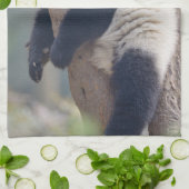 最も可愛い赤ん坊の動物 |ベビーパンダの眠り キッチンタオル (折り畳み)