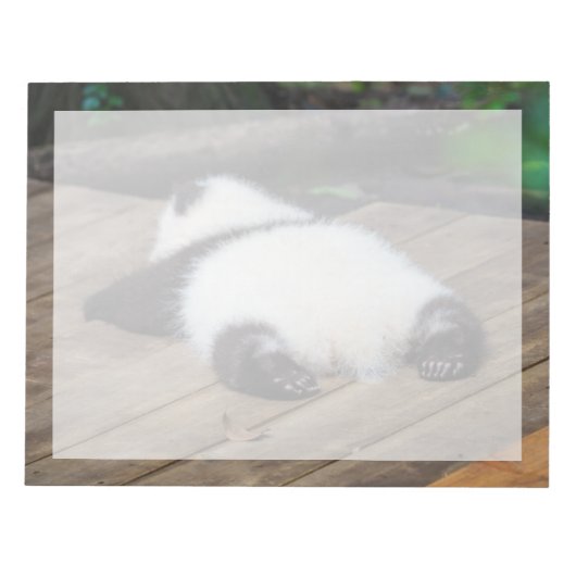最も可愛い赤ん坊の動物 |ベビーパンダ眠り ノートパッド (正面)