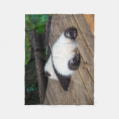 最も可愛い赤ん坊の動物 |ベビーパンダ眠り フリースブランケット (正面)