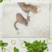 最も可愛い赤ん坊の動物 |ベビーピットブルパピー キッチンタオル (折り畳み)