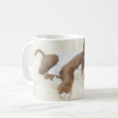 最も可愛い赤ん坊の動物 |ベビーピットブルパピー コーヒーマグカップ (正面左)