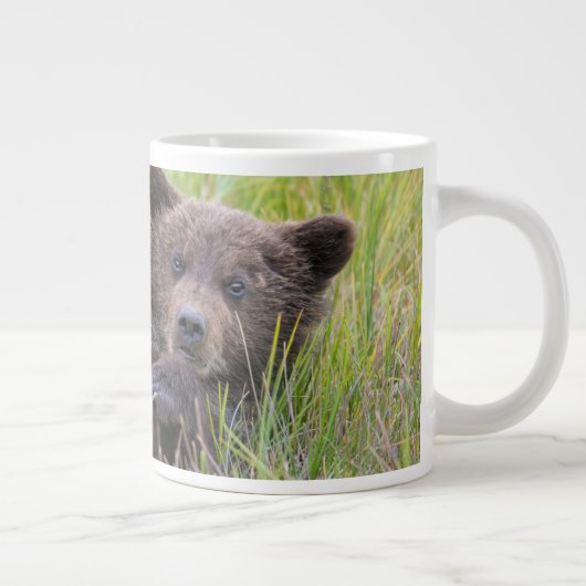 最も可愛い赤ん坊の動物 |ベビーブラウンベア ジャンボコーヒーマグカップ (右)