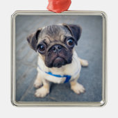 最も可愛い赤ん坊の動物 |ベビープーグ メタルオーナメント (正面)