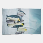 最も可愛い赤ん坊の動物 |ベビーペンギン食べ物を与えズ キッチンタオル (横)
