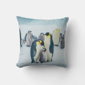 最も可愛い赤ん坊の動物 |ベビーペンギン食べ物を与えズ クッション (正面)