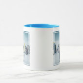 最も可愛い赤ん坊の動物 |ベビーペンギン食べ物を与えズ マグカップ (中央)