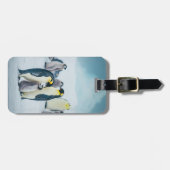 最も可愛い赤ん坊の動物 |ベビーペンギン食べ物を与えズ ラゲッジタグ (正面横)