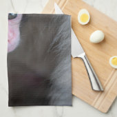 最も可愛い赤ん坊の動物 |ベビーマカケのサル&マザー キッチンタオル (四つ折り)