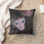 最も可愛い赤ん坊の動物 |ベビーマカケのサル&マザー クッション (ブランケット)