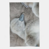 最も可愛い赤ん坊の動物 |ベビーミュート キッチンタオル (縦)