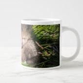 最も可愛い赤ん坊の動物 |ベビーレッドキツネキットスリープ ジャンボコーヒーマグカップ (右)