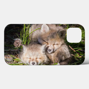 最も可愛い赤ん坊の動物 ベビーレッドキツネキットスリープ iPhone 13ケース
