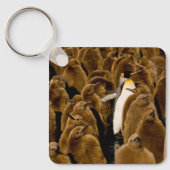 最も可愛い赤ん坊の動物 |ペンギンが若者の間で キーホルダー (正面)