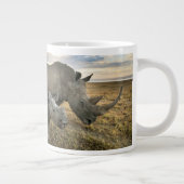 最も可愛い赤ん坊の動物 |ホワイトRhino & Calf ジャンボコーヒーマグカップ (右)