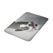 最も可愛い赤ん坊の動物 |ボストンブルドッグスマイル バスマット (アングル)