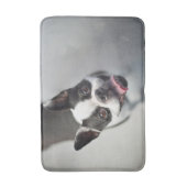 最も可愛い赤ん坊の動物 |ボストンブルドッグスマイル バスマット (正面縦)