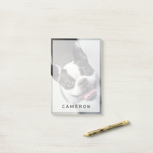 最も可愛い赤ん坊の動物 |ボストンブルドッグスマイル ポストイット (デスク上)