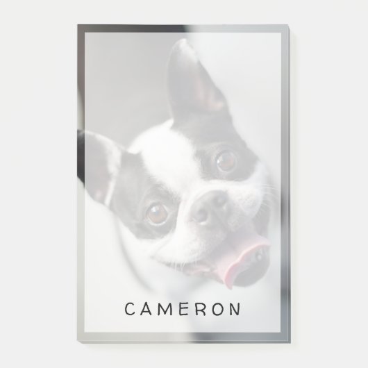 最も可愛い赤ん坊の動物 |ボストンブルドッグスマイル ポストイット (正面)